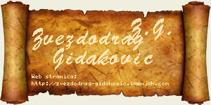 Zvezdodrag Gidaković vizit kartica